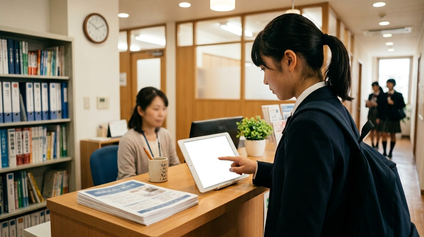 学習塾・スクールの受付を効率化｜授業中でも保護者・生徒の来訪をアプリで取りこぼさない